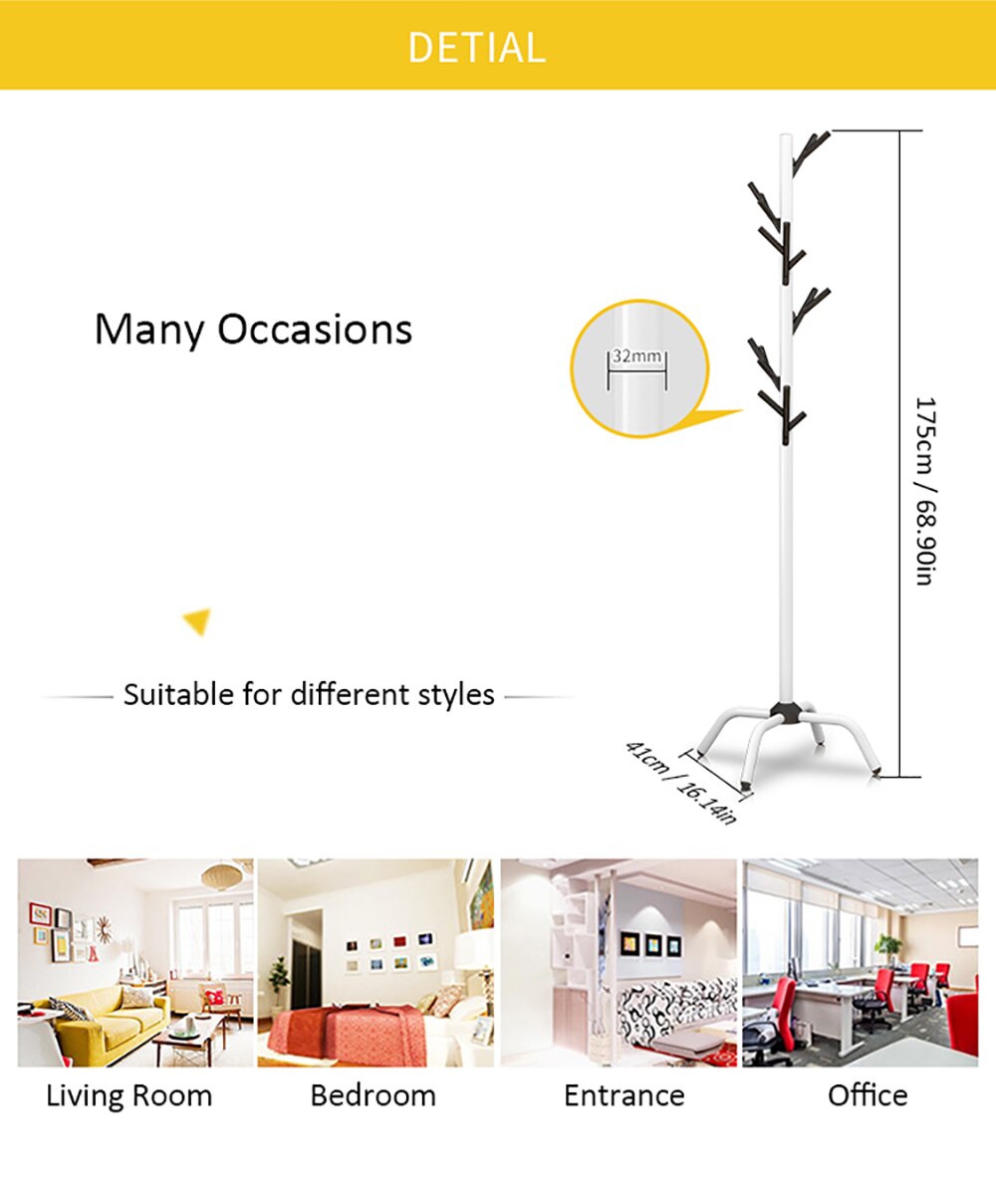 Volwassen Kapstok Boom Hoed Hanger Kleding Boom Viervoetige Bodem Kapstok Kleding Hoeden Tas Rekken Voor Slaapkamer Woonkamer kamer