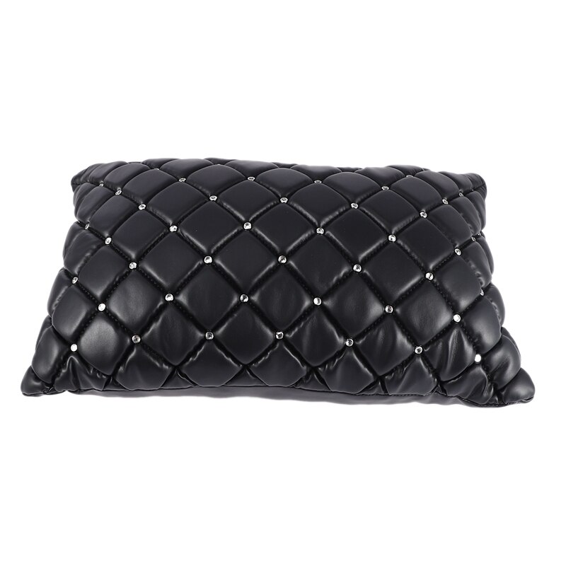 Bil lændepude pu læder åndbar krystal pude lændepude pude bil universal interiør tilbehør