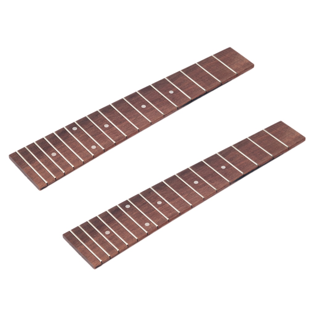2 Pcs of Pack Rosewood 4 String Hawaii Guitar 17 Frets Fretboard for 23 inch Ukulele