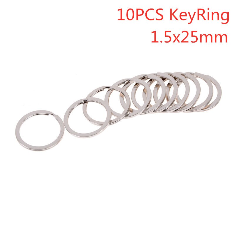 10 st  / 50 st nyckelring nyckelring splitring med kortkedja nyckelringar kvinnor män diy nyckelringstillbehör