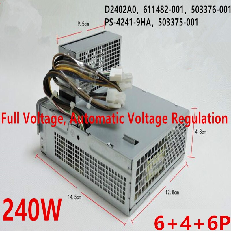 Fuente de alimentación PSU para HP Compaq Z200, 4000, 6000, 6005, 6200, 8000, 8100 W, D2402A0, -001, -001, PS-4241-9HA, D10-240P1A