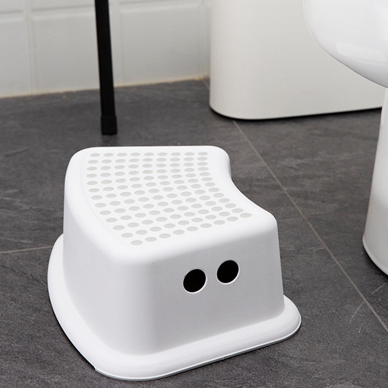 ELEG-2Pcs banco de plástico banquinho banheiro alimentação mão lavagem banho piso piano almofada footstool bebê curto não-deslizamento crianças pequenas