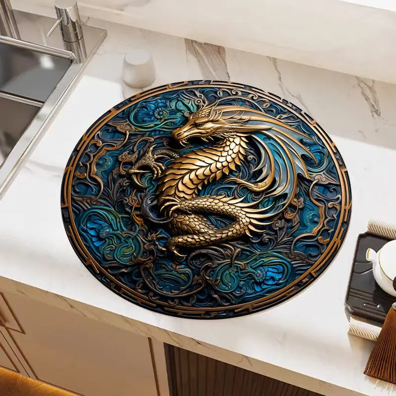 Chinese Stijl Ronde Diatomeeën Modder Drainage Mat Eettafel Thee Bar Mat Eettafel Tafelgerei Isolatiemat