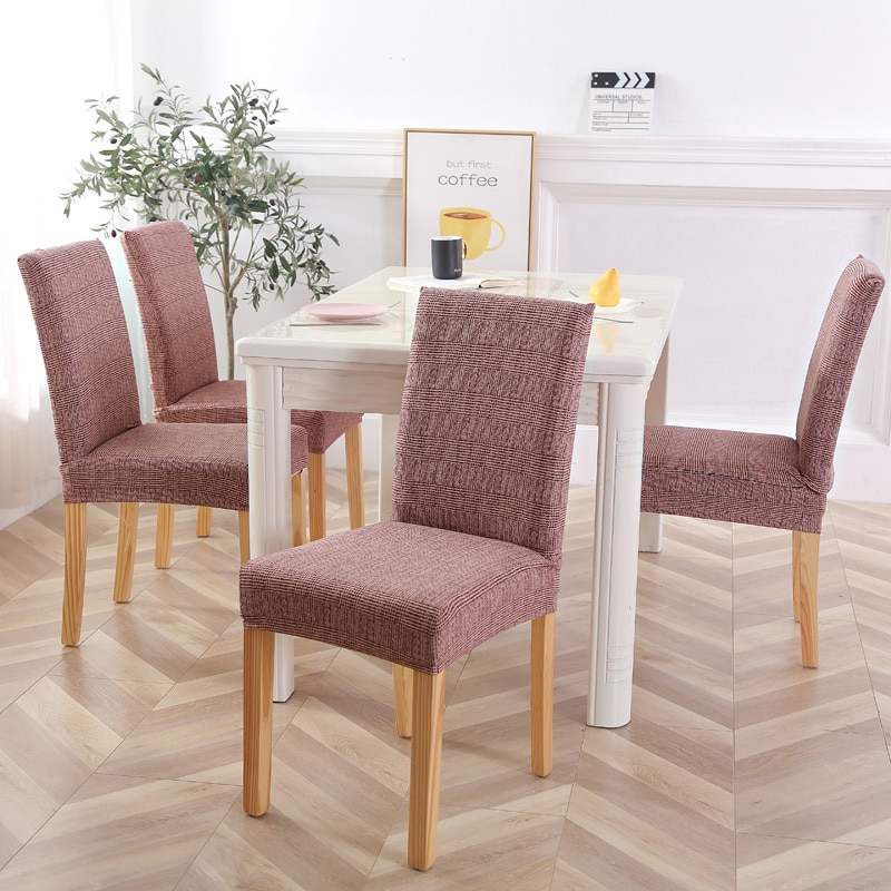Stretch Spandex Removeable Dining Room Chair Covers Living Room Kitchen Restaurant Wedding Decoration Chair Slipcovers