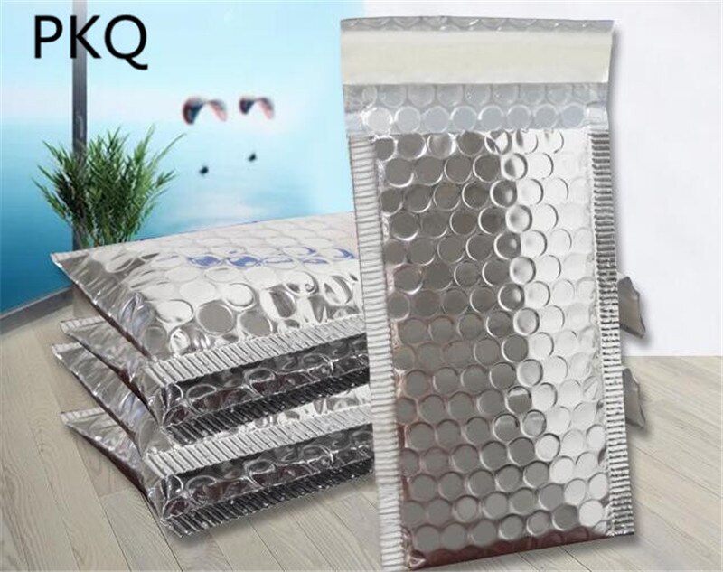 50pcs Large Bubble Envelope Foam Foil Mailing Bag Silver Bubble Mailer Envelopes for Packaging Pouch Small