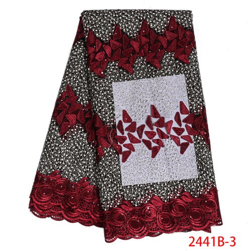 Afrikansk fransk blondestof blonde pink blondestof, nigerianske tyl blonder stof med sten til kjole  ks2441b-1: Billede 3