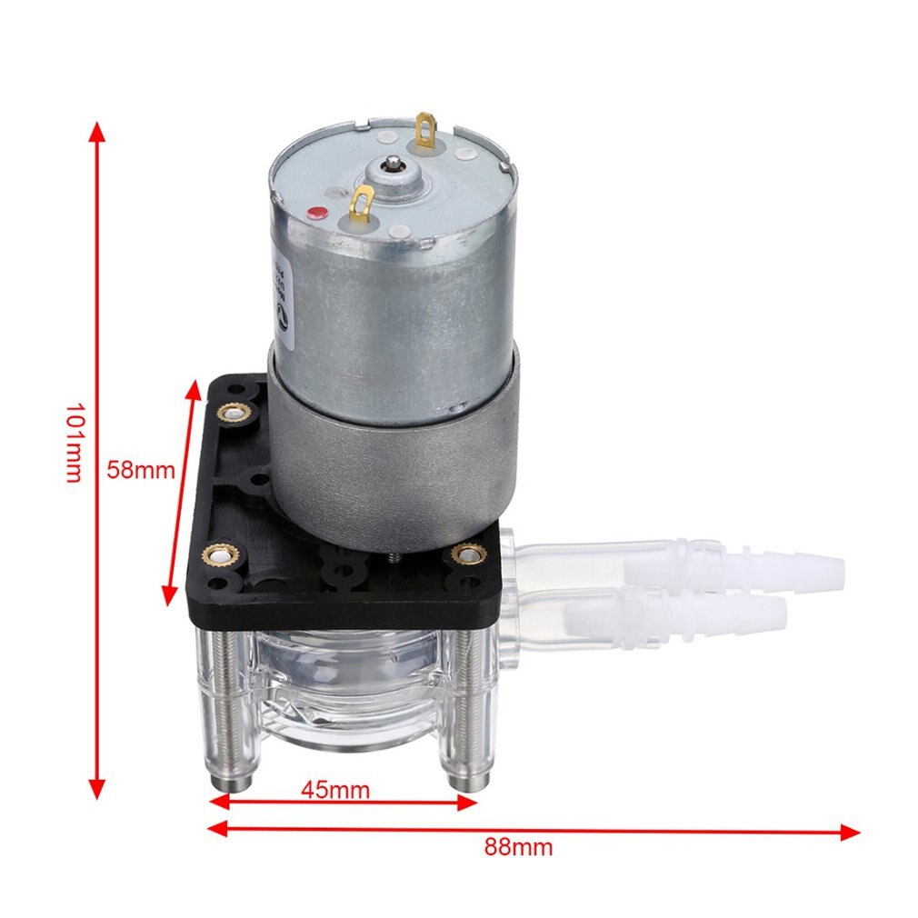 DC 12/24V Peristaltic Pump Large Flow Dosing Pump Anti-corrosion Vacuum Pump Strong Suction for Aquarium Lab