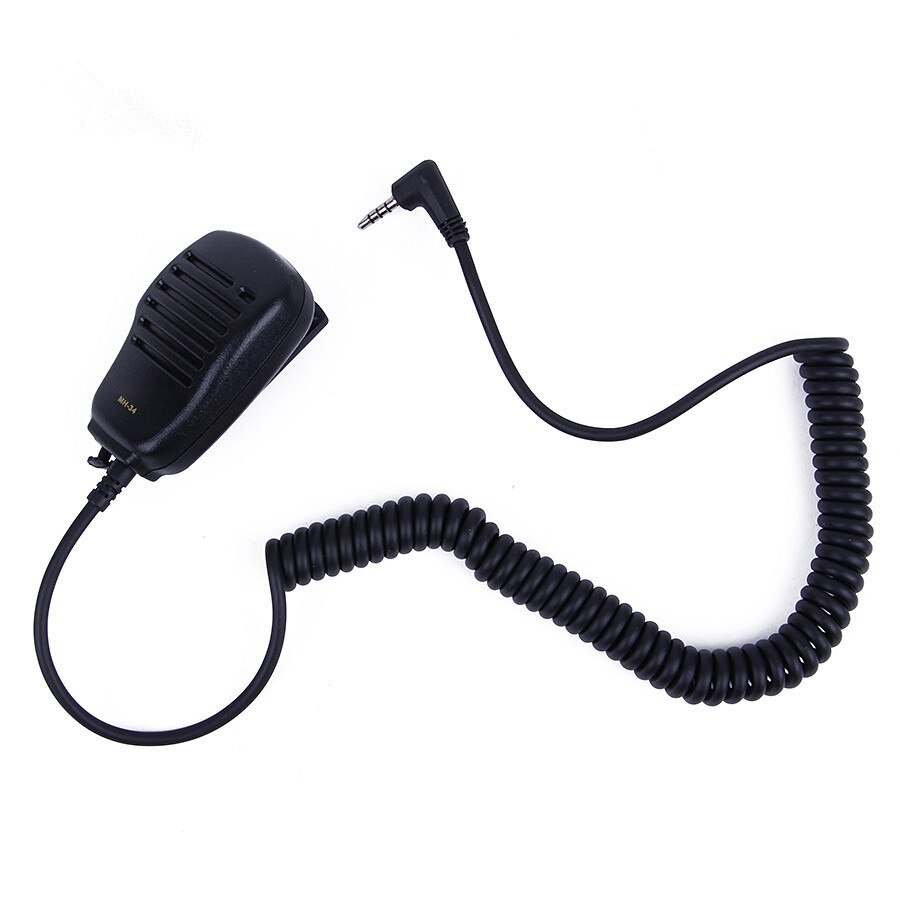 Schouder PTT Luidspreker Microfoon Voor Yaesu Radio MH-34 Walkie Talkie Onderdelen Twee Manier Radio Accessoires