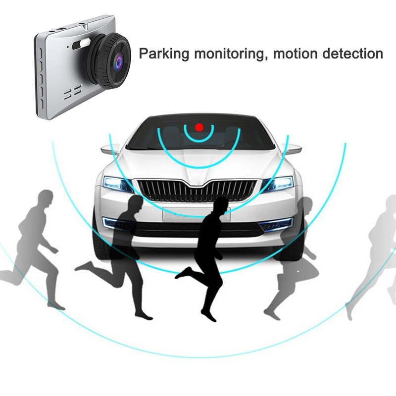 Q5 3.6 "1080P voiture enregistreur vidéo DVR tableau de bord caméra vue arrière HD boucle enregistrement Vision nocturne g-sensor 170 ° grand Angle Dashcam DVR