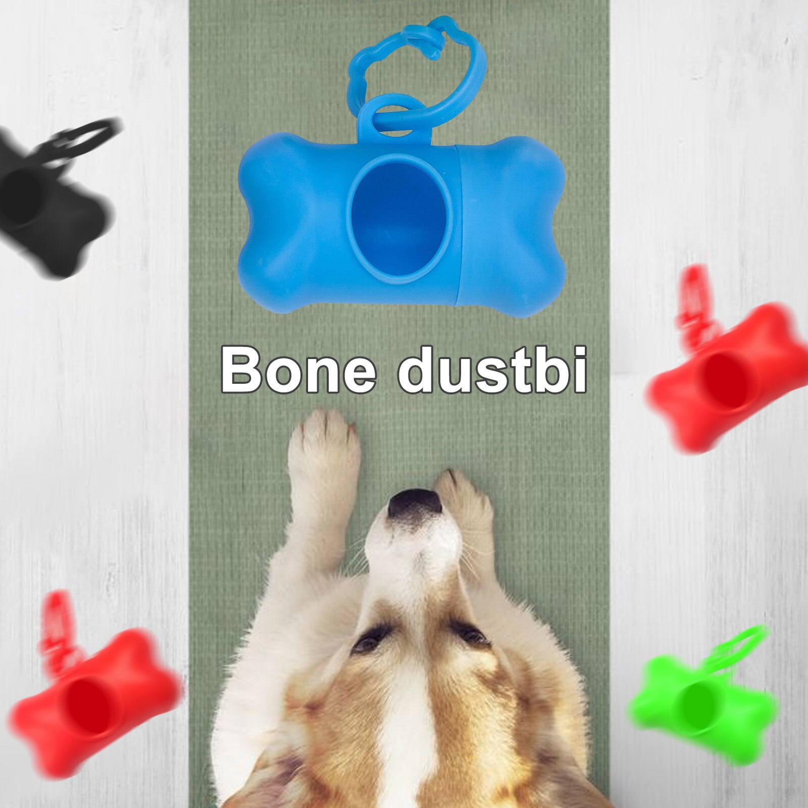 Pet Garbage Bag Storage Box Out Dog Poop Cleaning Storage Bag Bone Plastic Pet Small Dog Outdoor Garbage Poop Dispenser