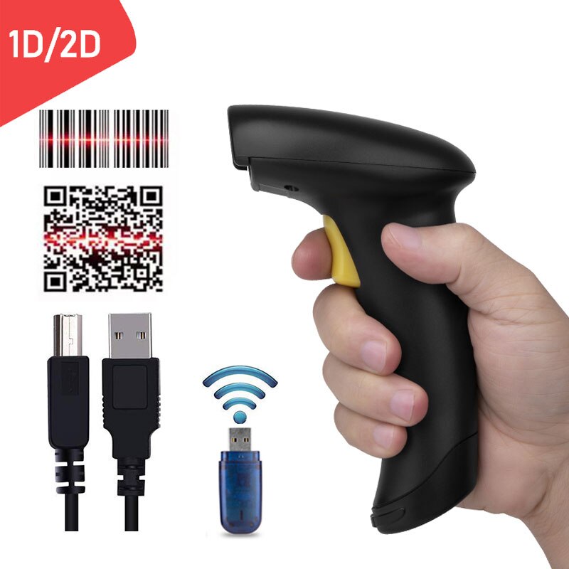 Holyhah A30D Draadloze 1D/2D Barcode Scanner En K5 Bluetooth 1D/2D Qr Bar Code Reader Ondersteuning Mobiele telefoon Ipad Handheld Scanner: Wireless QR