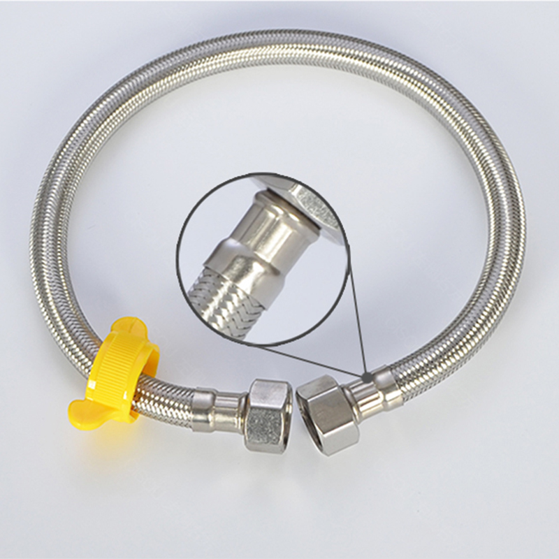 PHONKOM Braided Hose DN15 G1/2" Thread Stainless Steel Inlet Tube Explosion-proof Metal Connection Flexible Pipe Bathroom Heater
