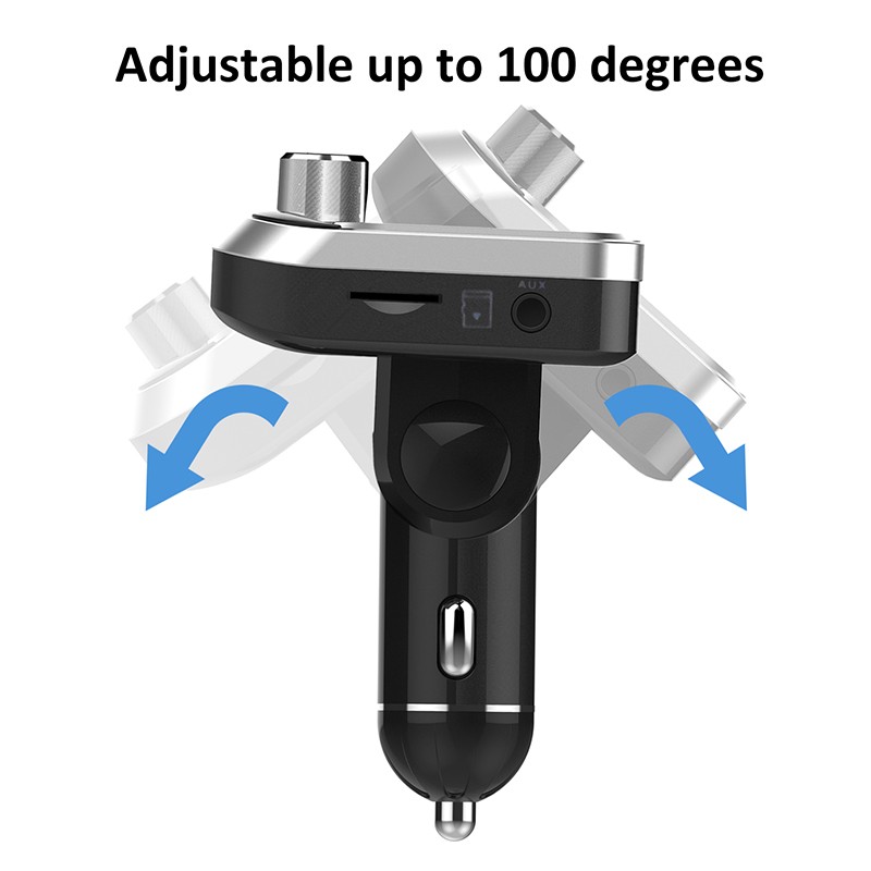 Transmetteur FM de voiture créative avec télécommande 1.8 "LCD Bluetooth lecteur MP3 double USB chargeur de voiture modulateur FM mains libres
