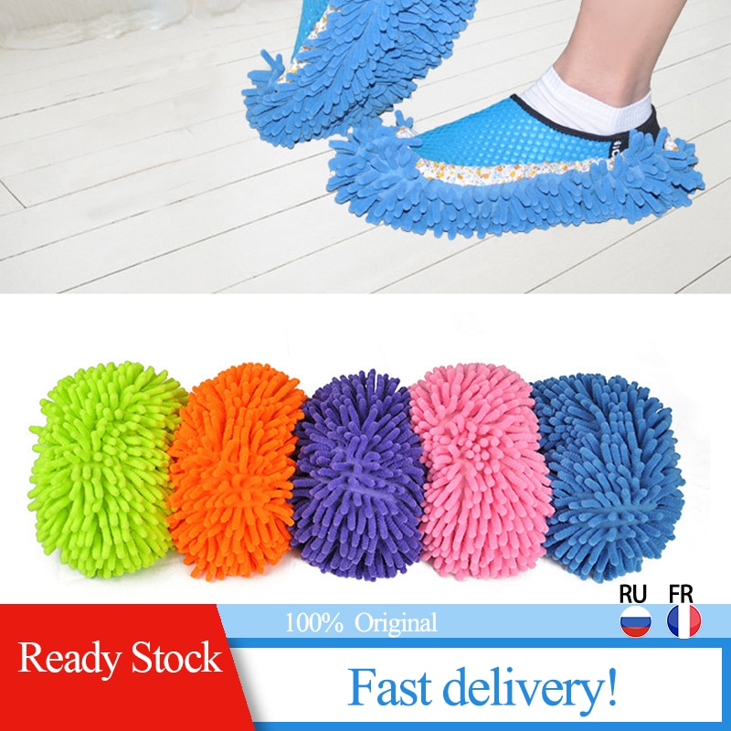Mopa para limpiar los zapatos, Zapatillas de casa, rápido, pulido de suelos, limpieza del polvo, calcetines para los pies, zapatos para cocina y baño