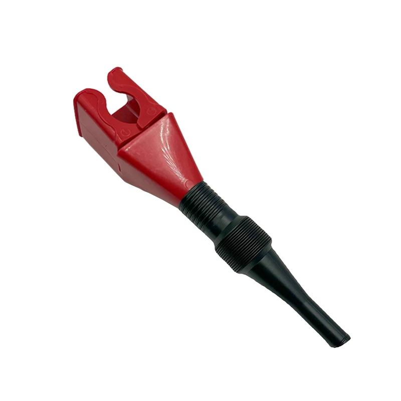 Embudo de gasolina para repostaje de motocicleta y coche, herramienta de transferencia de llenado y cambio de fluido de filtro de embudo de aceite de motor de gasolina de plástico: RED