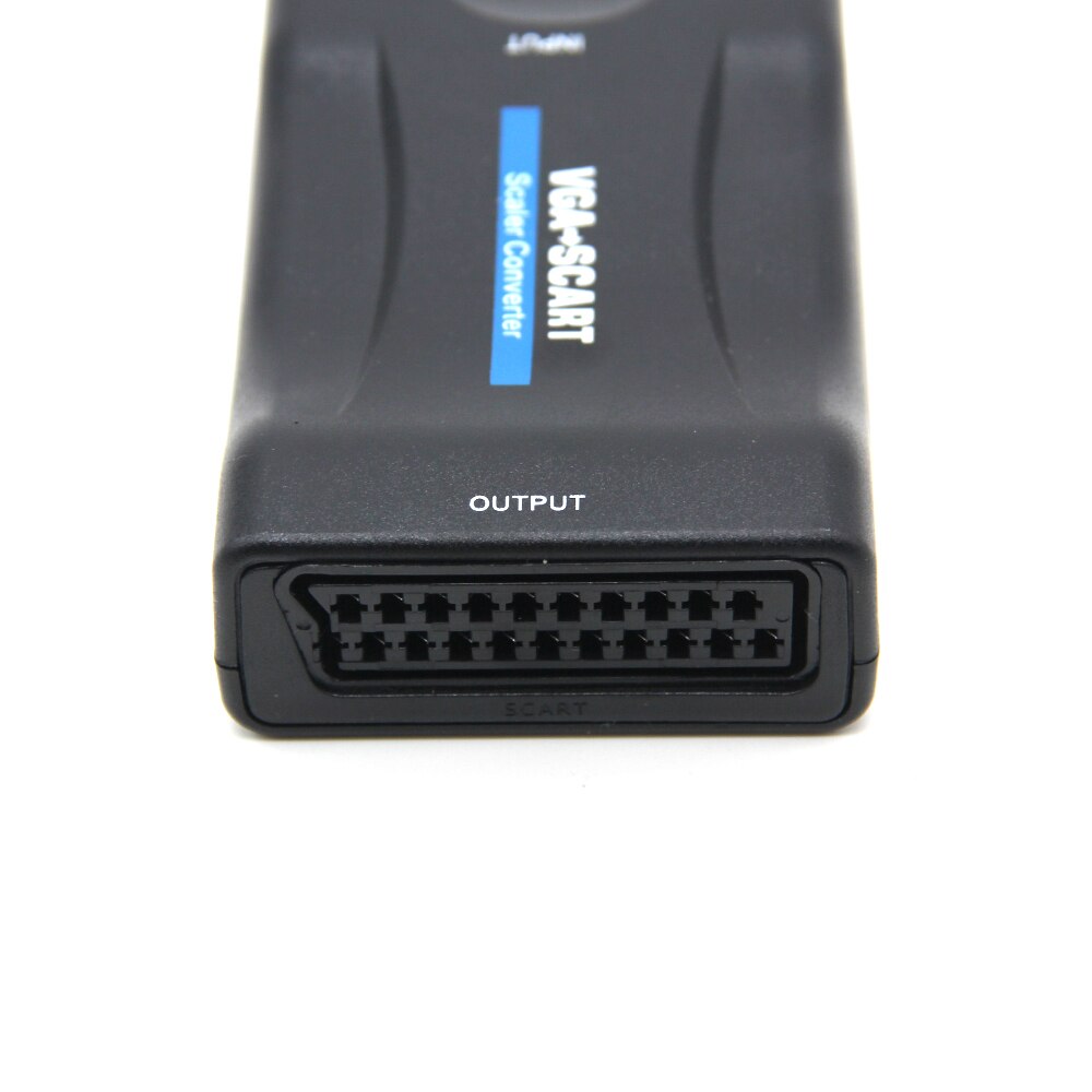 VGA to SCART Video Audio Converter Adapter Conversor Digital for TV Signaling Adapter Connector With dfor TV