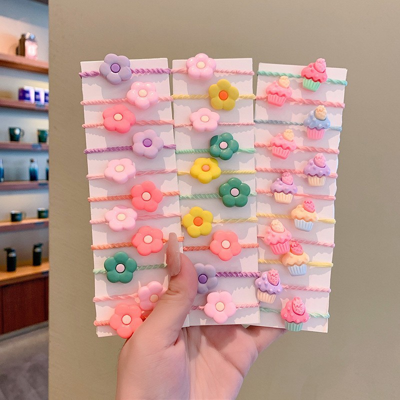 10/20 unids/set nuevas diademas bonitas de dibujos animados para niñas bandas elásticas para el cabello accesorios para el cabello para niños Scrunchies adornos para la cabeza