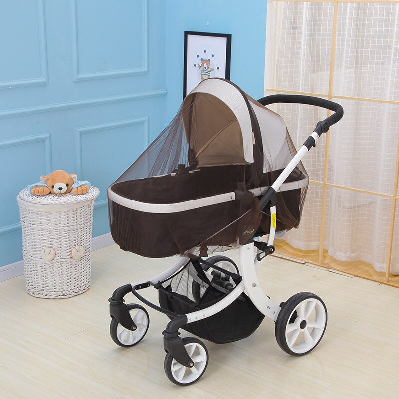 Kinderwagen Wandelwagen Mosquito Insect Shield Netto Veilig Zuigelingen Bescherming Mesh Kinderwagen Accessoires Klamboe: Chocolade