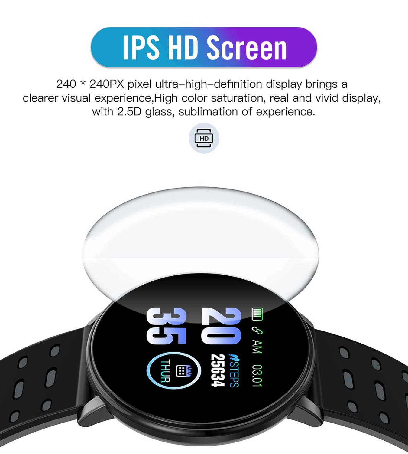 Smart klocka dam män smartwatch för android ios​ smart pulsarmband sportklocka smart armband vattentätt dropsh