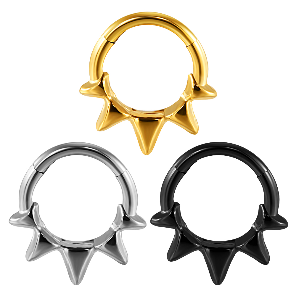 1/3 stk. sæt måne vanddråbe slange septum piercing clicker blomst næseringe 16g segment brusk daith hoop øreringe smykker