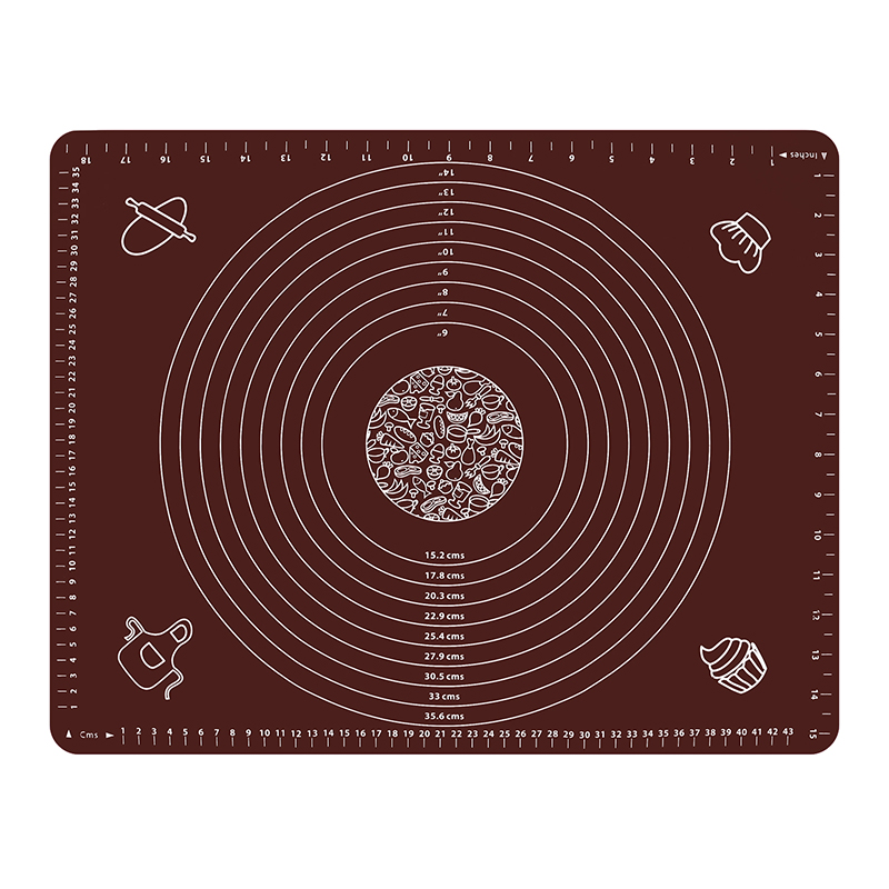 Non-stick Silicone Baking Mat with Scale Dough Pad Kneading Dough Non Stick Pastry Crepes Pizza Dough Mats Kitchen Baking Tools: coffee