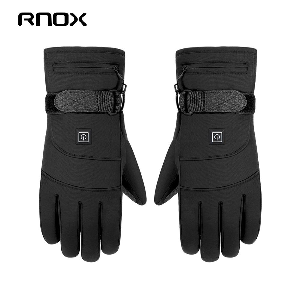 Verwarmde Handschoenen 3.7V Oplaadbare Batterij Aangedreven Elektrische Verwarmde Handschoenen Touch Screen Verwarming Hand Rijden Handschoenen Skiën Handschoenen: A2 with 2 battery