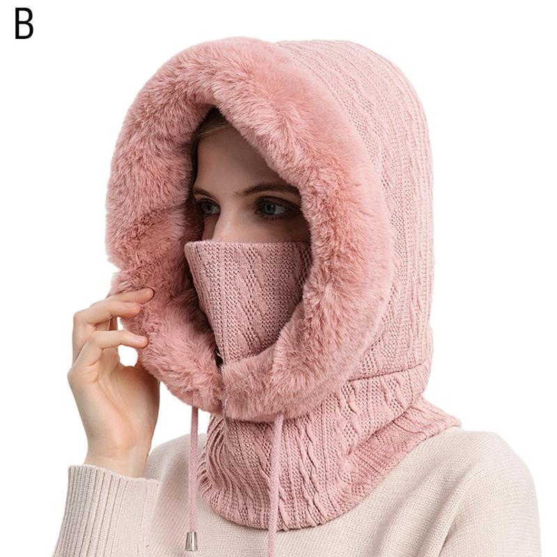 Dicke Warme Winter Hütte Haube Kalt-nachweisen Ski Deckel warm Kalt-beweis Headwear Schal Integrierte Winddicht Hütte Bergsteigen F V1u2: B