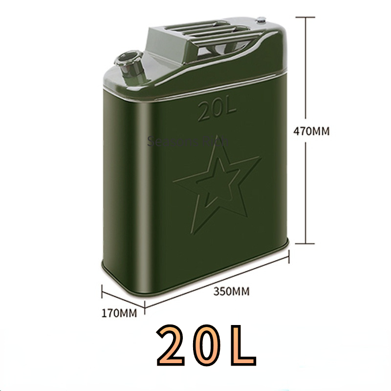 Pot métallique de 20l en acier inoxydable avec 3 poignées, réservoir de stockage avec bec en alliage d&#39;aluminium: 20L