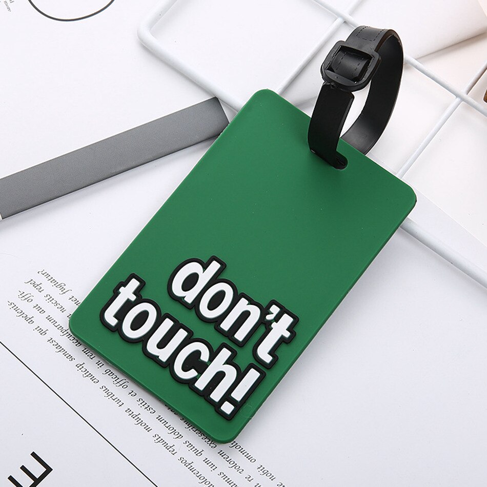 Moderno porta maletas con etiqueta táctil Dout, etiqueta de equipaje portátil, Gel de sílice para dirección de identificación, accesorios de viaje para equipaje: 2