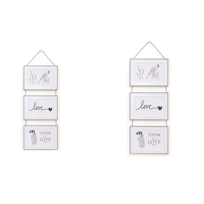 Hanging Picture Frame,Vertical Collage Picture Frames,Wood Picture Frames Wall Hanging Vertical Gallery Wall Frame Set