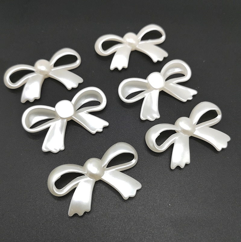 20pcs Jewelry Accessories Acrylic Beads Ivory Pearl Beads Loose Hole Beads Jewelry Accessories Beads Jewelry Making DIY