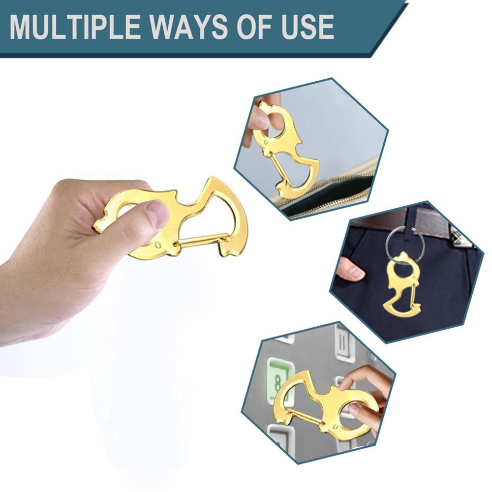 Contactless Safety Door Opener Safety Protection Isolation Brass Key Door Opener Hands Free Touchless Foot Door Opener #4