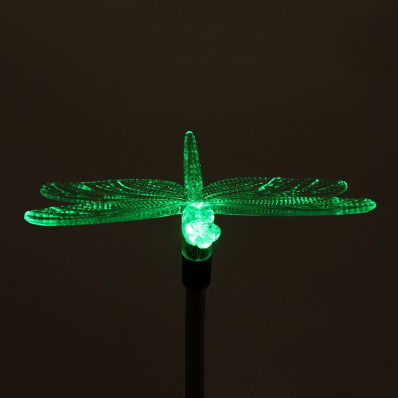 Rgb Outdoor Led Gazon Licht Tuinverlichting Waterdicht Voor Tuin Decoratie Vlinder Vogel Dragonfly Art Solar Lamp