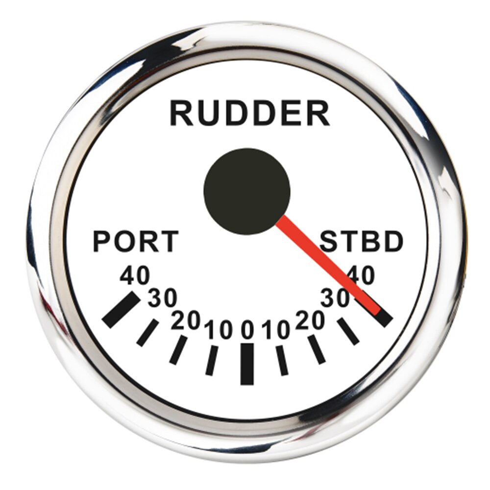 52mm Boat Marine Rudder Angle Indicator 0-190 ohm With Rudder Angle Sensor 12V/24V Sailing Boat Pack of 1 Rudder Angle Indicator