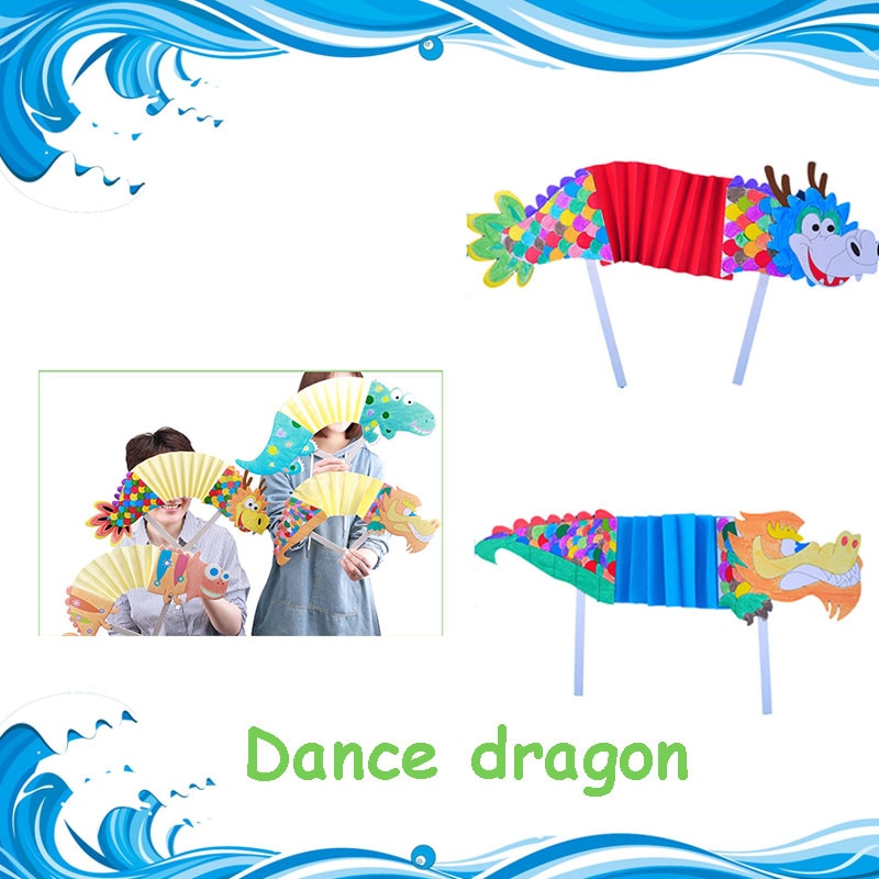 Chinese Style Dragon Chinese Dragon Dance Dragon Dance Origami Toy Performance Interesting Interactive DIY Learning Culture