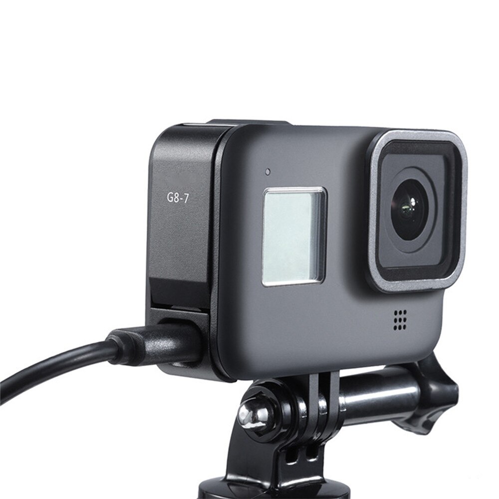 Tapa de batería recargable tapa para cierre de la batería G8-7 para GoPro Hero negro 8 Cámara deportiva extraíble tipo C puerto de carga cubierta del adaptador