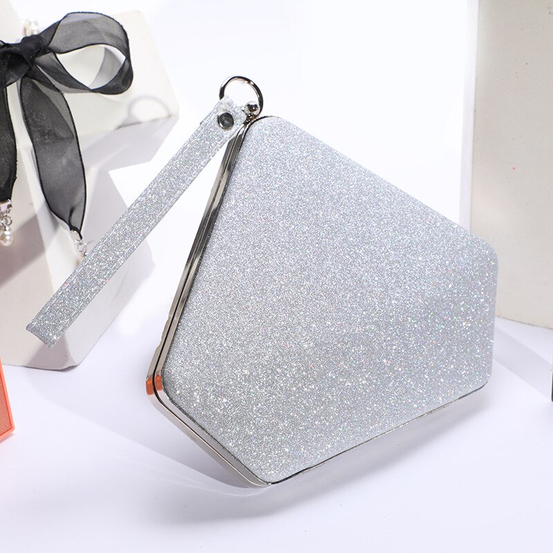 Vrouwen Etentje Cosmetische Tas Reflecterende Waterdicht Trend Sequin Avond Party Wedding Party Make-Up Tas: silver