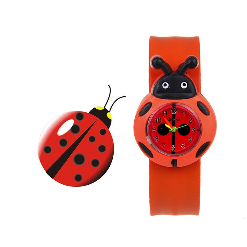 1 Pcs Children Kids Wrist Quartz Watch Silicone Strap Cute Cartoon Style Birthday FO