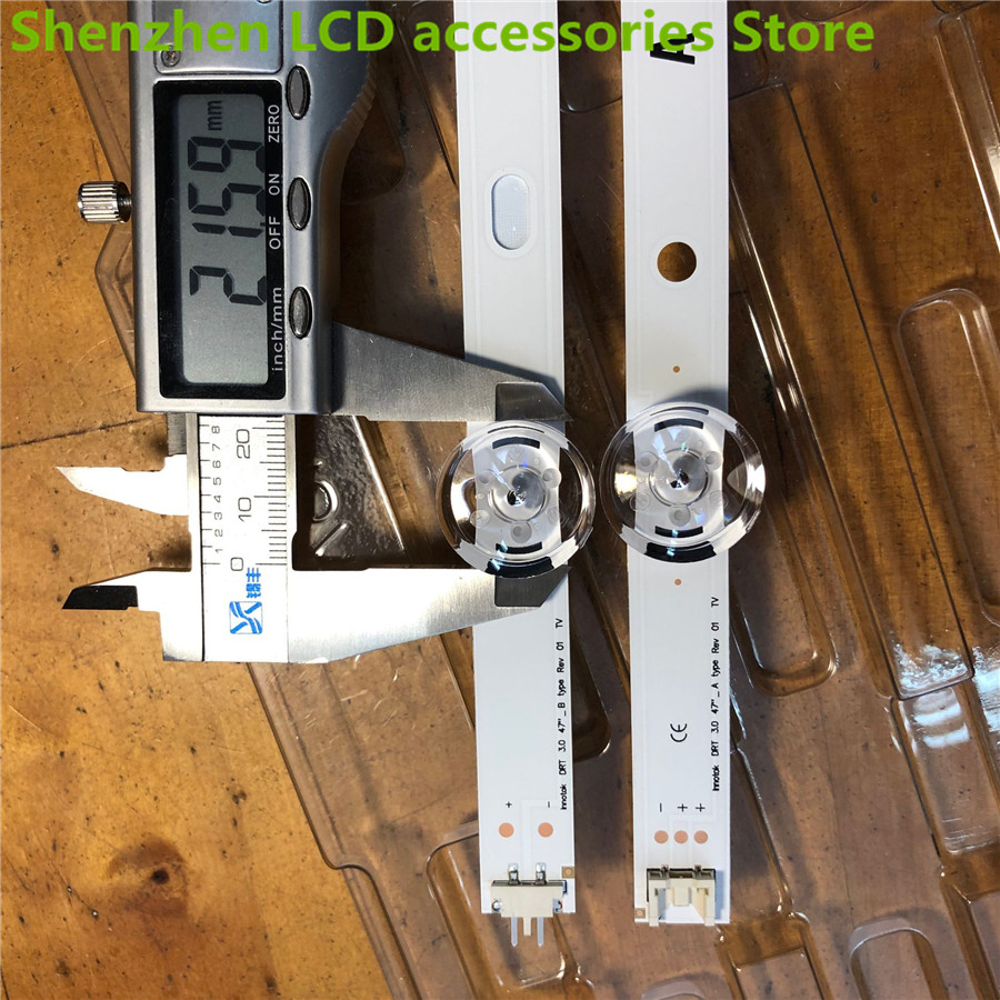 8pcs x LED Backlight Strip 9-leds for LG 47 inch TV innotek DRT 3.0 LG47lb5610 6916L 1715A 1716A LG47LY340C LG47GB651C