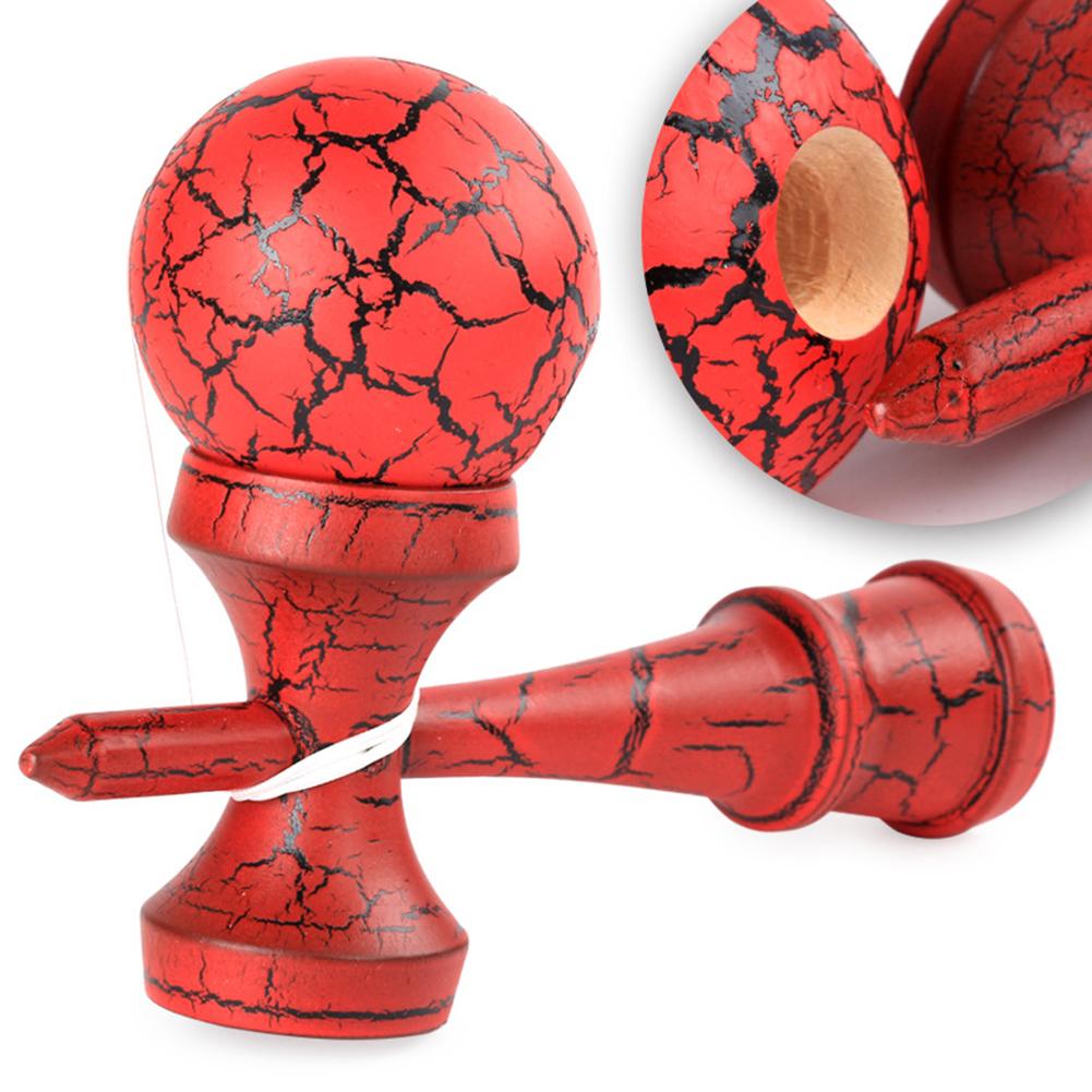 Wooden Crack Paint Kendama Juggling Ball Japanese Traditional Fidget Sports Toy