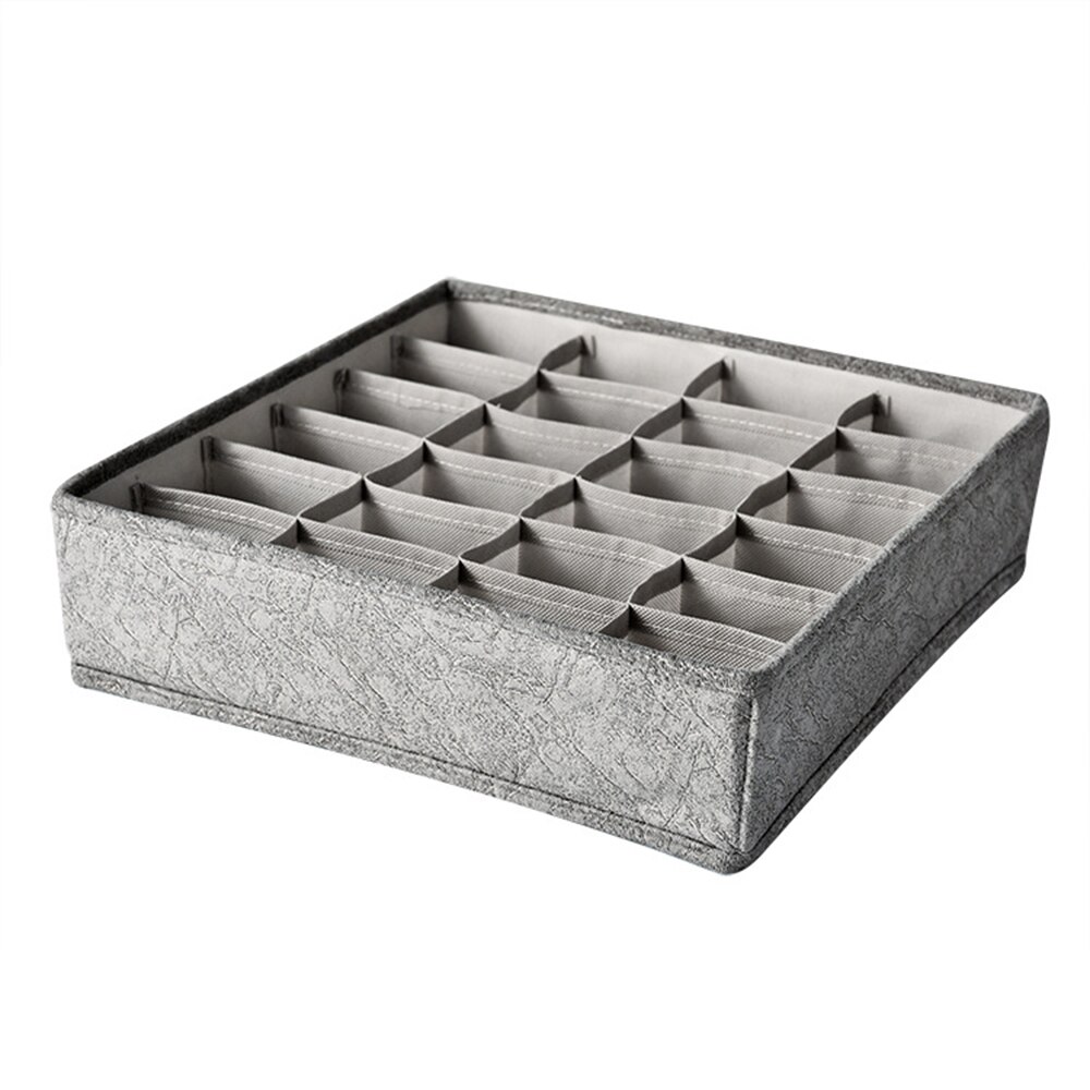 Foldable Underwear Drawer Organizers Dividers Closet Dresser Clothes Storage Organizer Box For Bras Scarves Ties Socks Boxes 1pc: grey