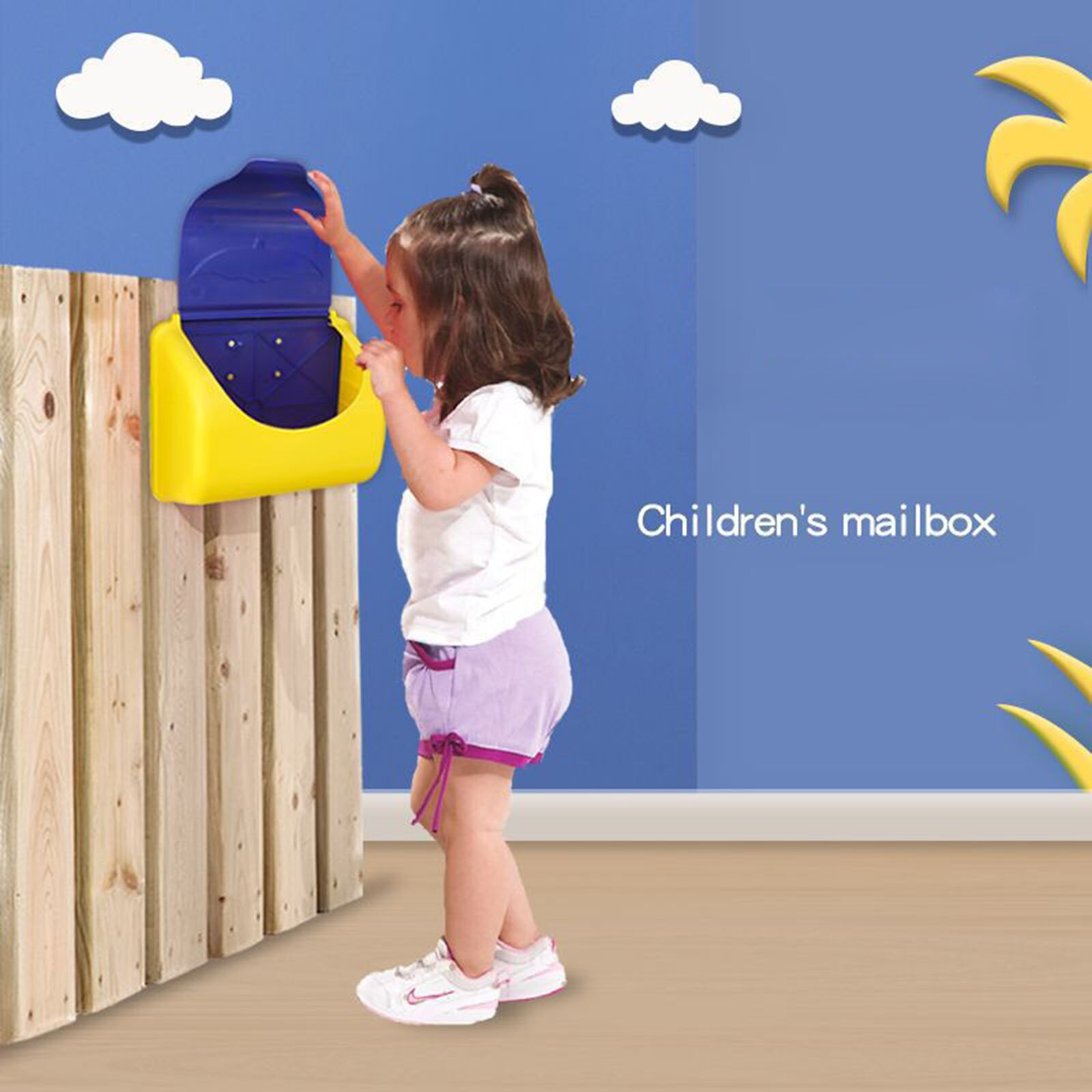 Kids Mail Doos Speelgoed Plastic Mail Box Accessoires Voor Kind Outdoor Playhouse Simulatie Brief Doos Speelhuis Spel Speelgoed