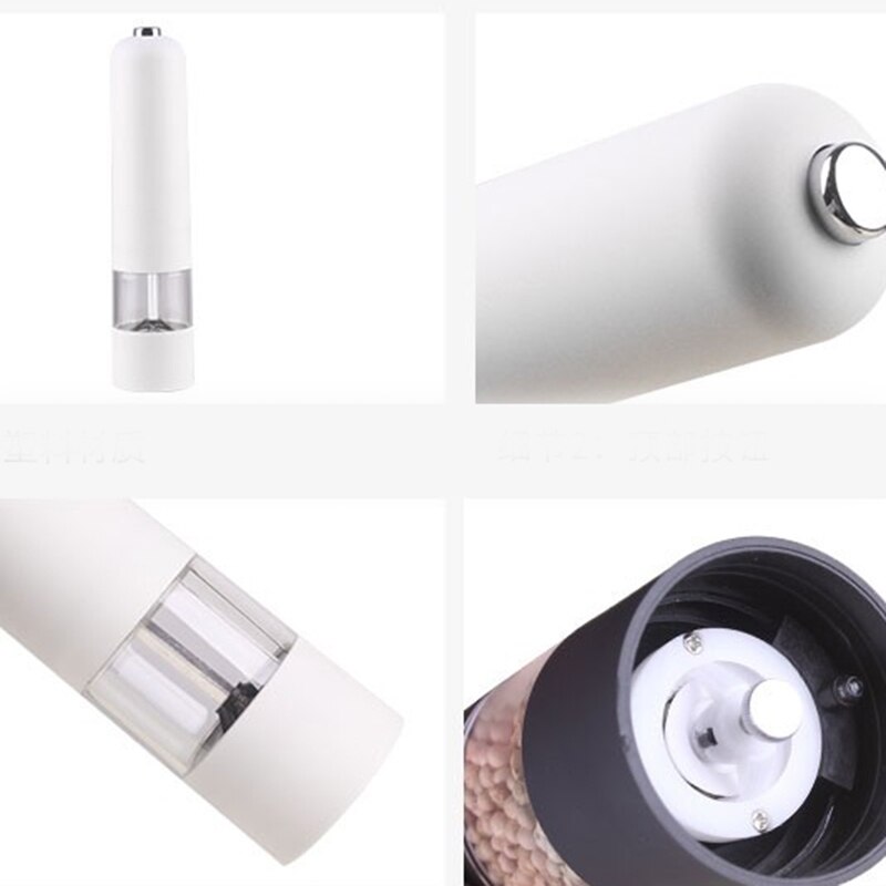 Automatic Electric Mill Pepper And Salt Grinder Led Light Peper Spice Grain Mills Porcelain Grinding Core Mill Kitchen Tools