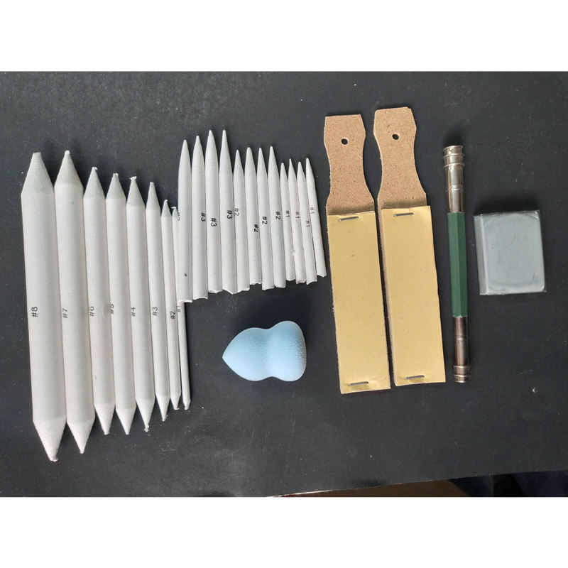 25 PCS/LOT drawing tool set Blending smudge Stump stick Sponge eraser Pen holder extender Art supplies