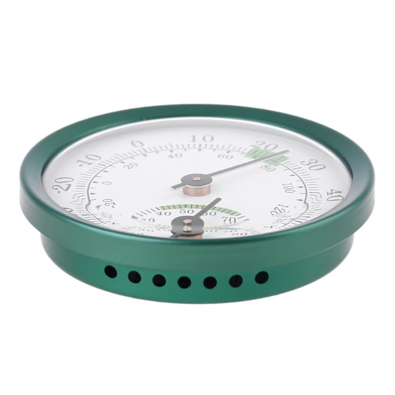 2 In 1 Stainless Steel Dial Thermometer Hygrometer Indoor Outdoor for Sauna Room Temperature Humidity Meter Easy Reading Display