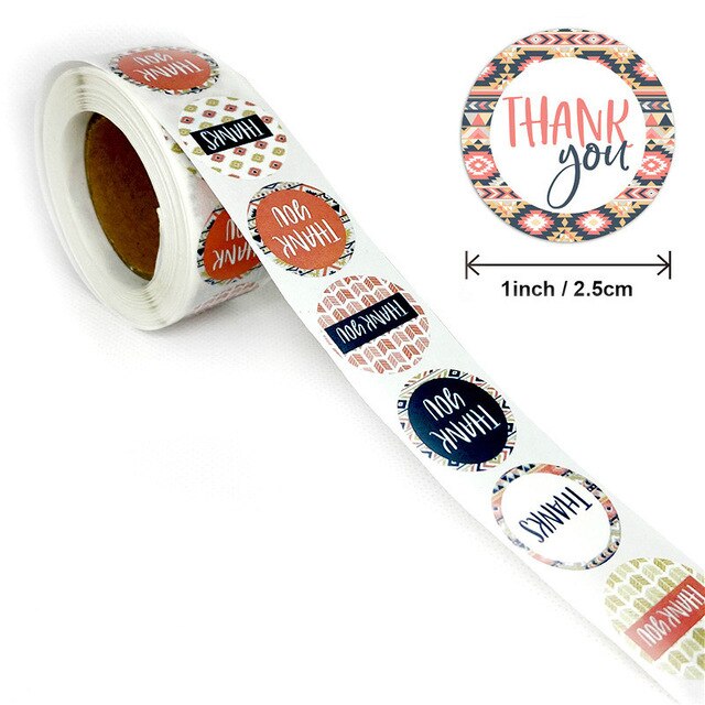 500PCS Thank You Sticker Sealing Stickers Thank You Love Diary Scrapbooking Stickers Party Decorations Labels: Q
