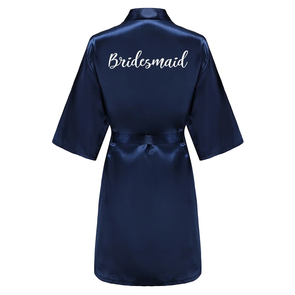 Satin- Seide Roben Hochzeit Bademantel Braut Brautjungfer murmeln Trauzeugin Kleid Frauen Kleidung Nachtwäsche
