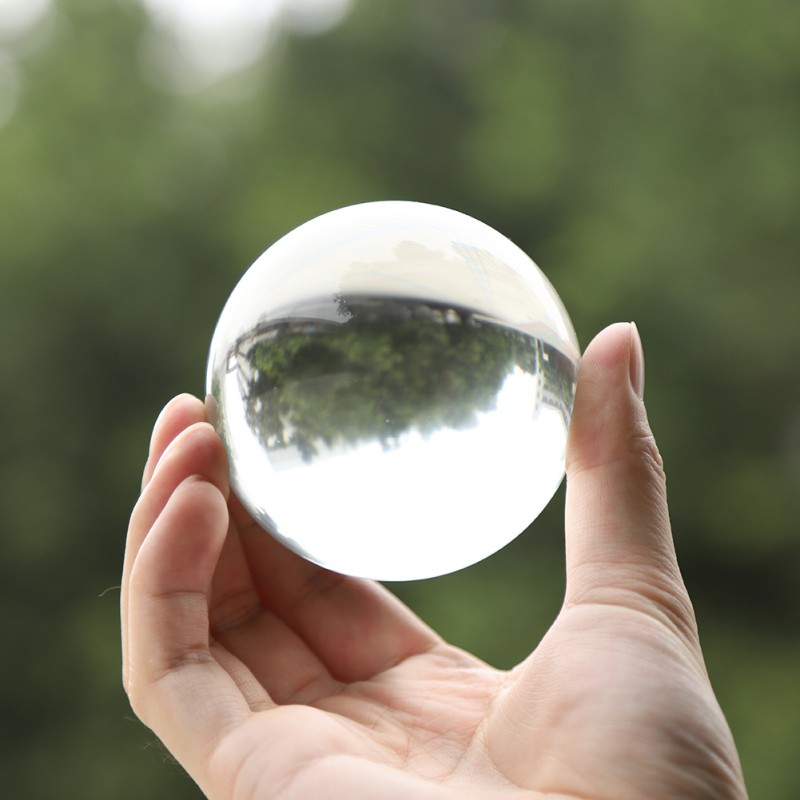 Boule de cristal, sphères réfléchissantes en verre optique K9 boule de cristal sphère décor boule de photographie, boule de jonglage de Contact clair