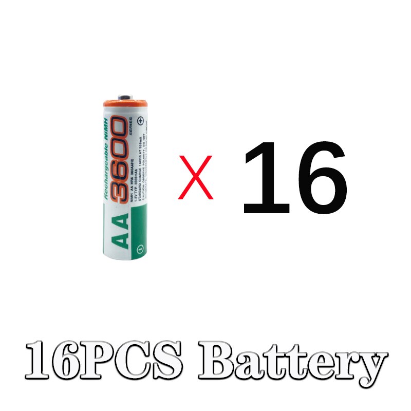 AA 1.2V Ni-MH 3600mAh Rechargeable Battery used in digital cameras, wireless mice, remote controls, toys, electronic scales, etc: Blue
