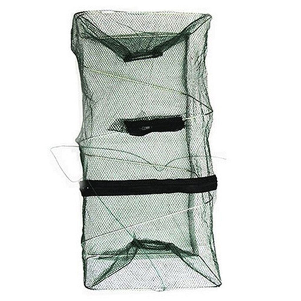 Fish Trap Net Fishing Gear Crab Prawn Shrimp Crayfish Lobster Crawdad Foldable